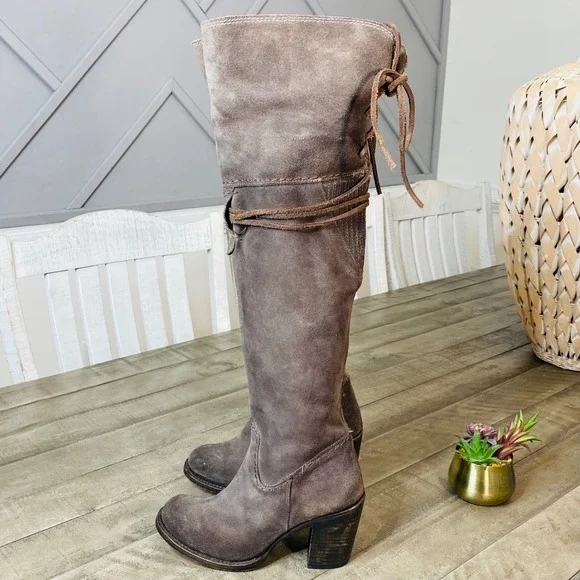 Freebird BY STEVEN BROCK GREY SUEDE BOOTS Women's Size 7 - Picture 2 of 9